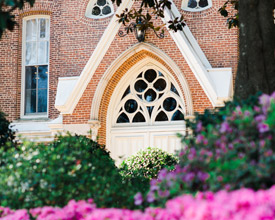 Admin Building doorway with glass windows above